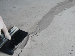 Patching & Repairs Cracks In A Concrete Slab